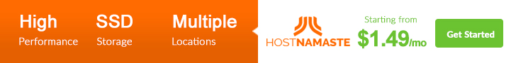 HostNamaste offers world class Web Hosting and VPS Servers in 7 locations around the globe with leading customer support service and high uptime.